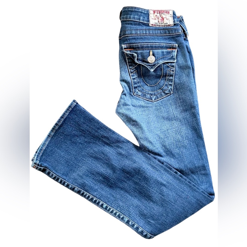 True Religion Authentic Vintage Becky Low Rise Blue Women's Jeans - Picture 3 of 6